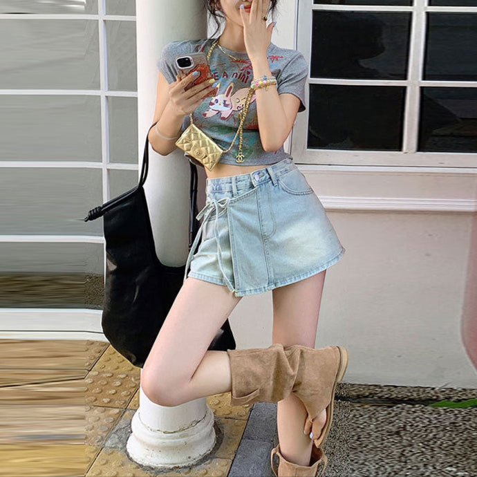 ショートデニムスカート